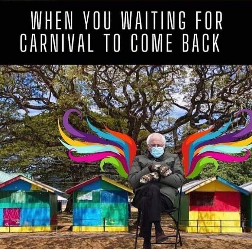 Bernie Sanders meme - When You Waiting For Carnival to Come Back