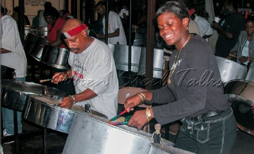 Marsicans Steel Orchestra at their panyard during the recording